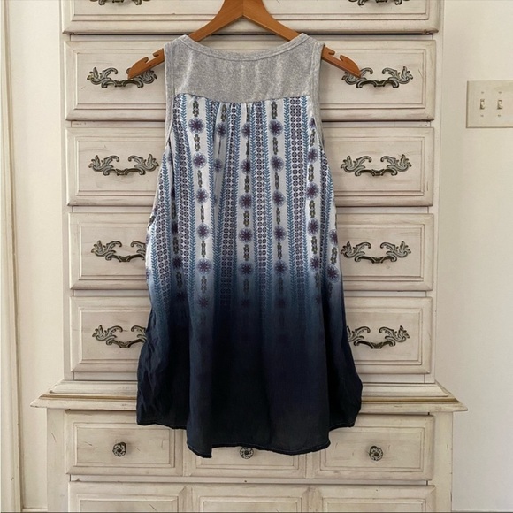 Vici Gray and Blue Ombre Tank Top - Picture 4 of 6